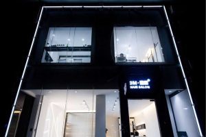 發廊工作室復式雙層玻璃墻體設計效果圖工作室辦公樓裝修