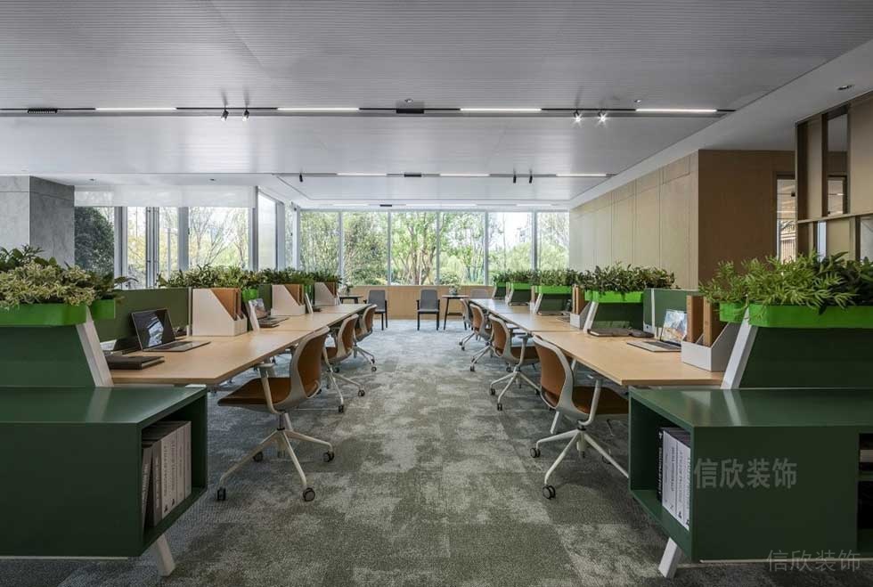 北歐風格公司開放式辦公區裝修圖