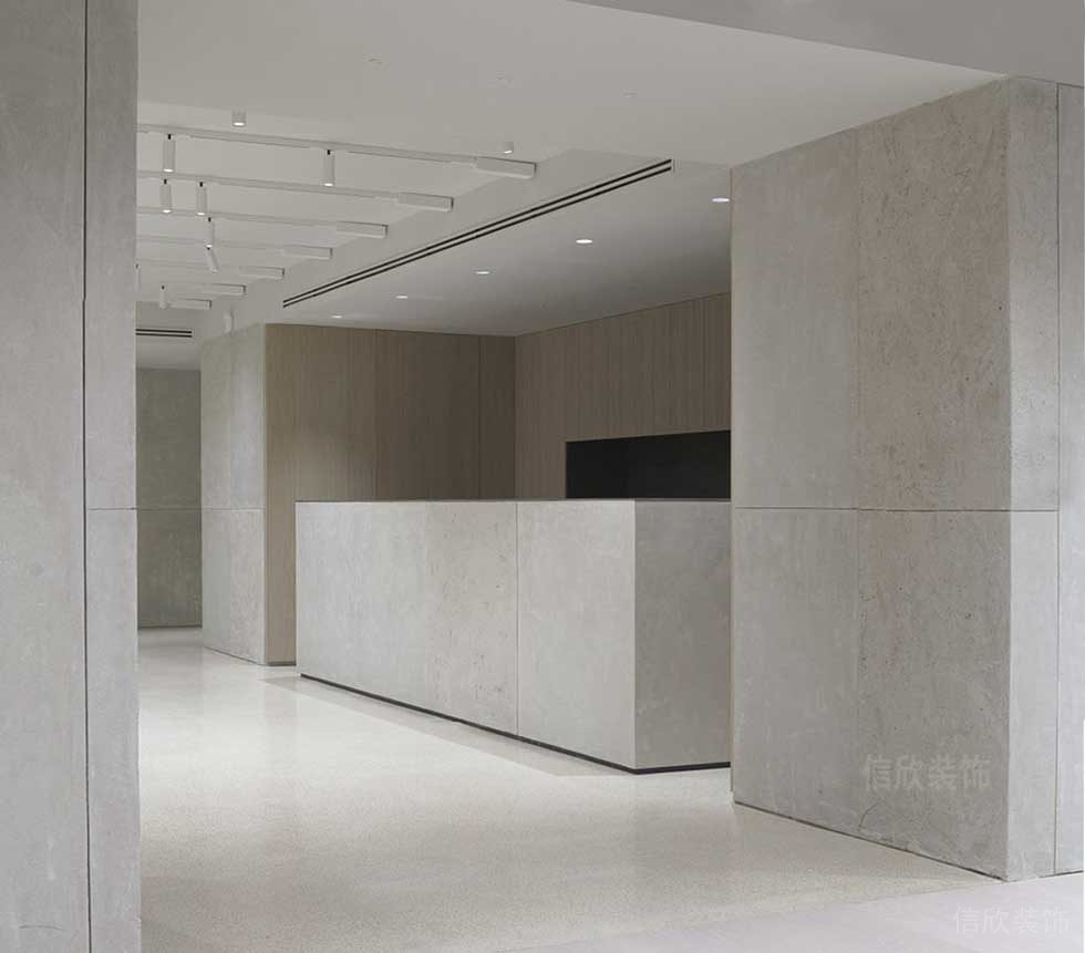 極簡風格企業(yè)公司前廳裝修圖