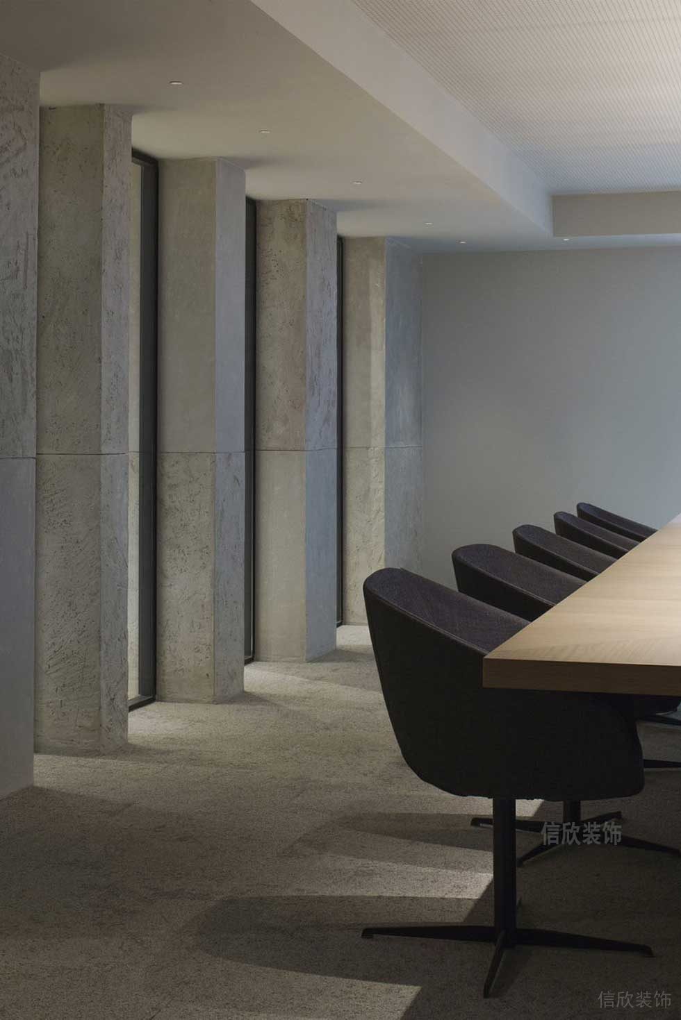 極簡風(fēng)格商務(wù)辦公空間會(huì)議室裝修圖