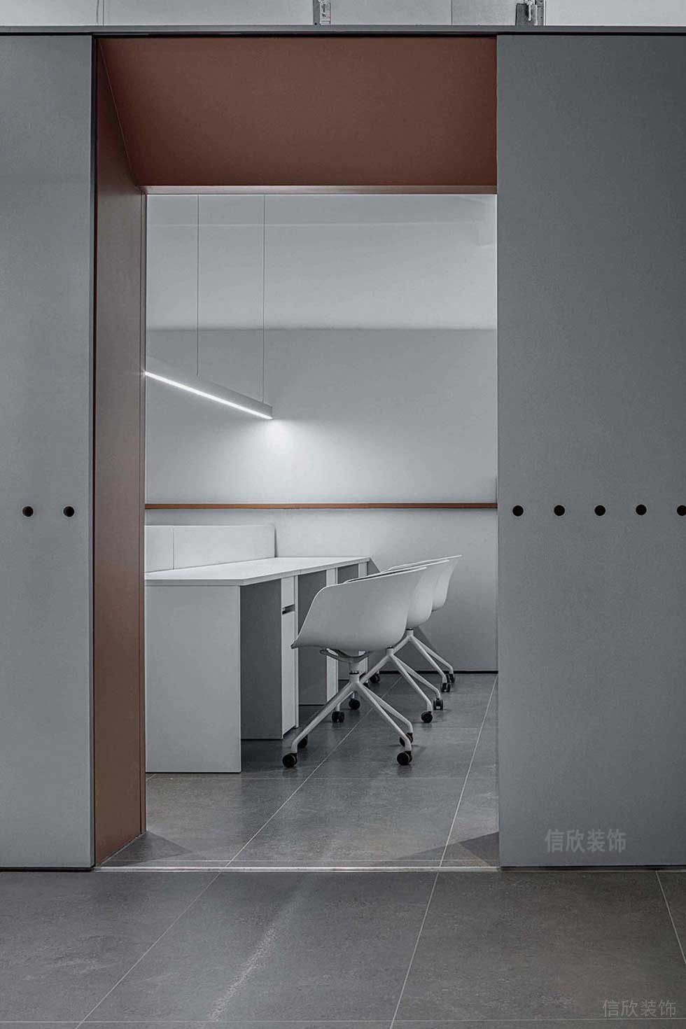 極簡風(fēng)格商務(wù)辦公空間效果圖