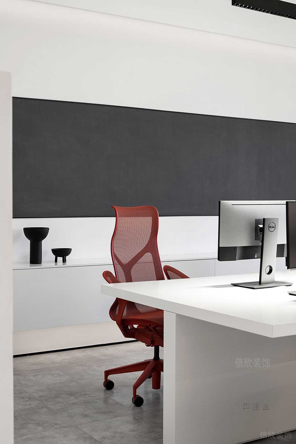 極簡風(fēng)格公司案例辦公區(qū)效果圖