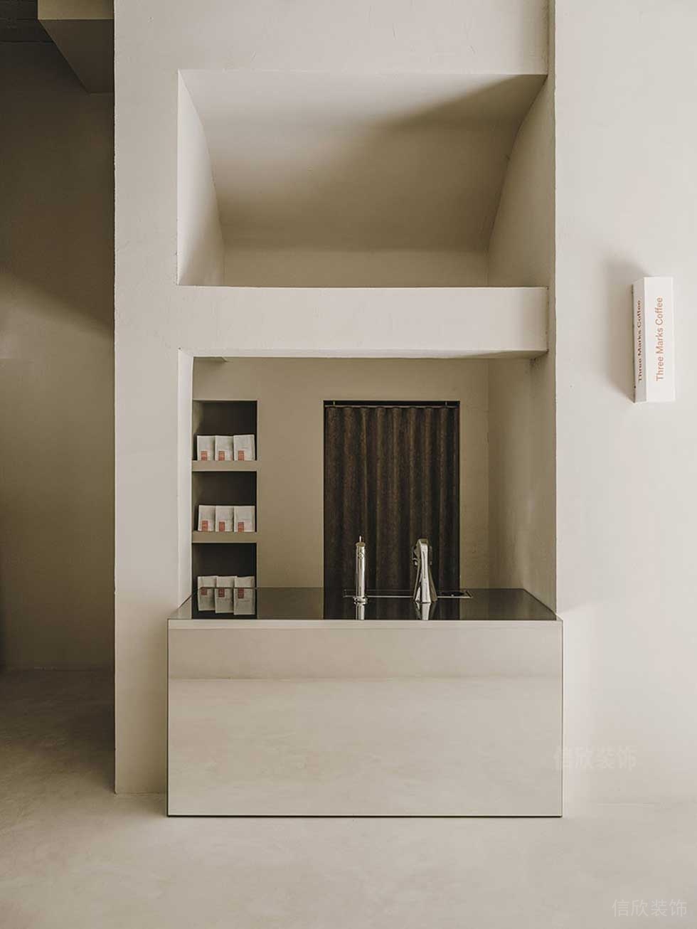 極簡風格公司裝修案例茶水間設(shè)計圖