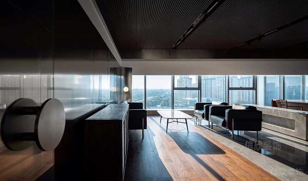 簡約風(fēng)格辦公空間會(huì)客接待廳裝修圖