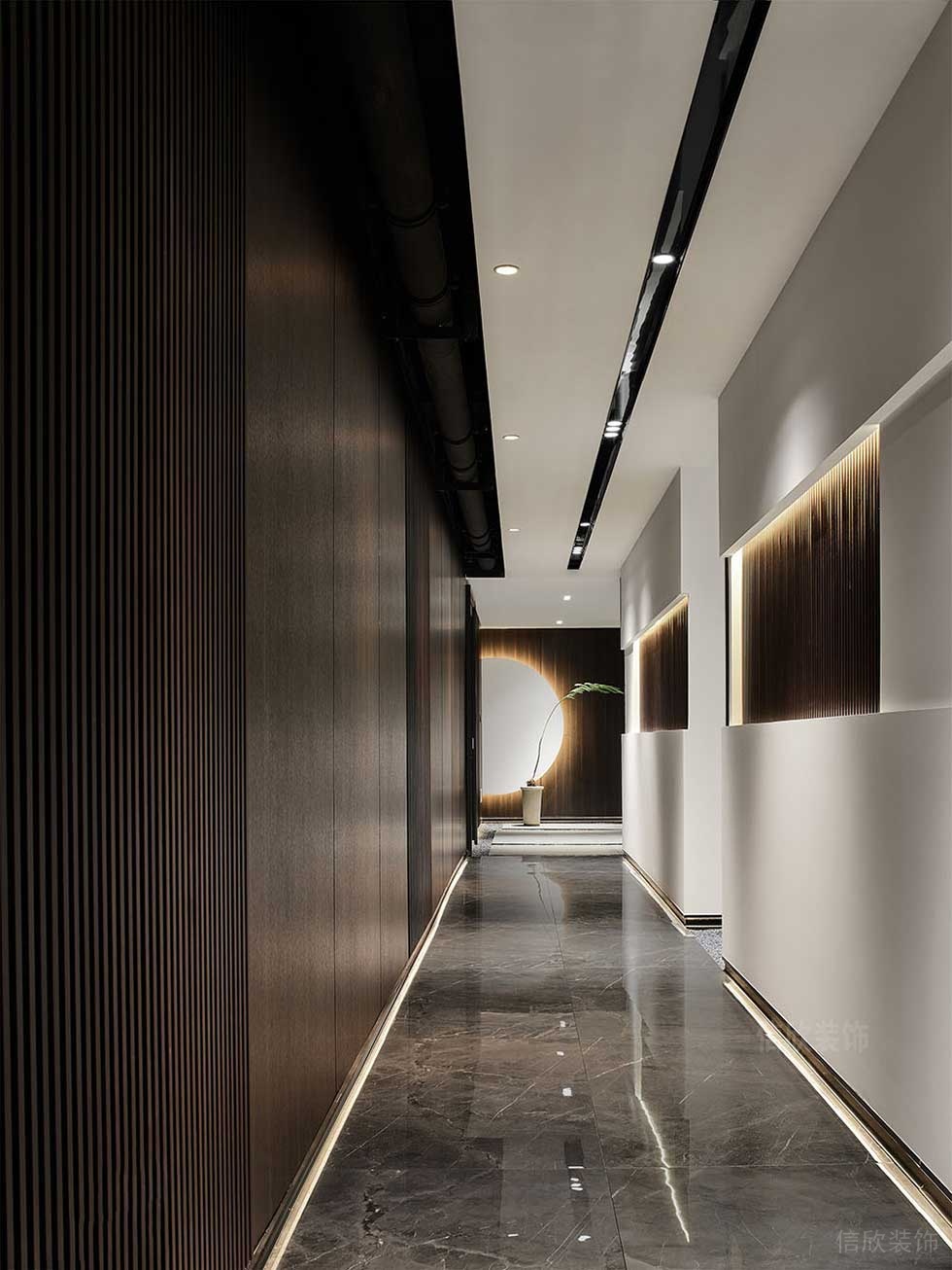 簡約風(fēng)格辦公空間走廊區(qū)域裝修圖