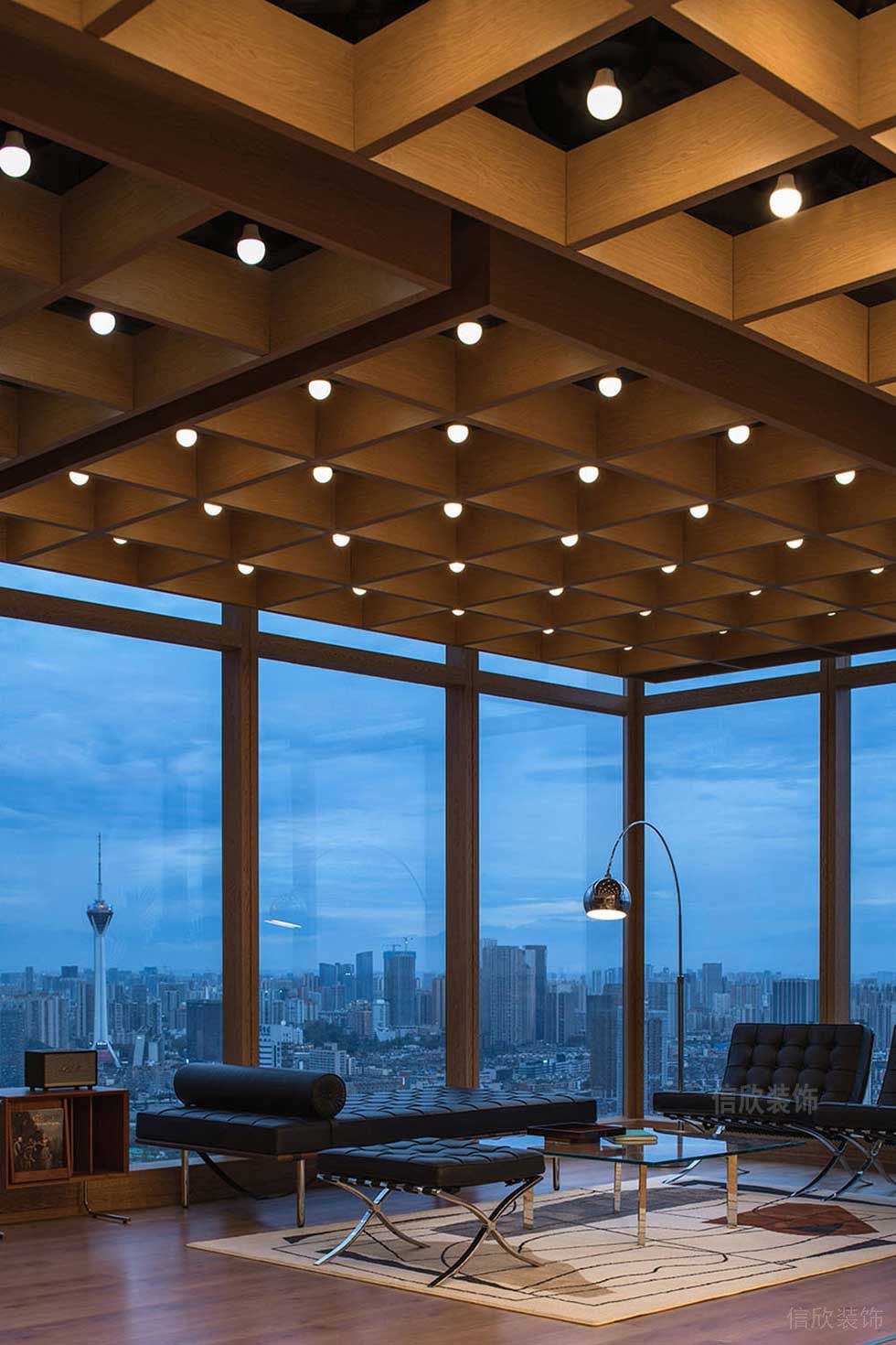 簡約風格辦公室會客接待區(qū)設計圖