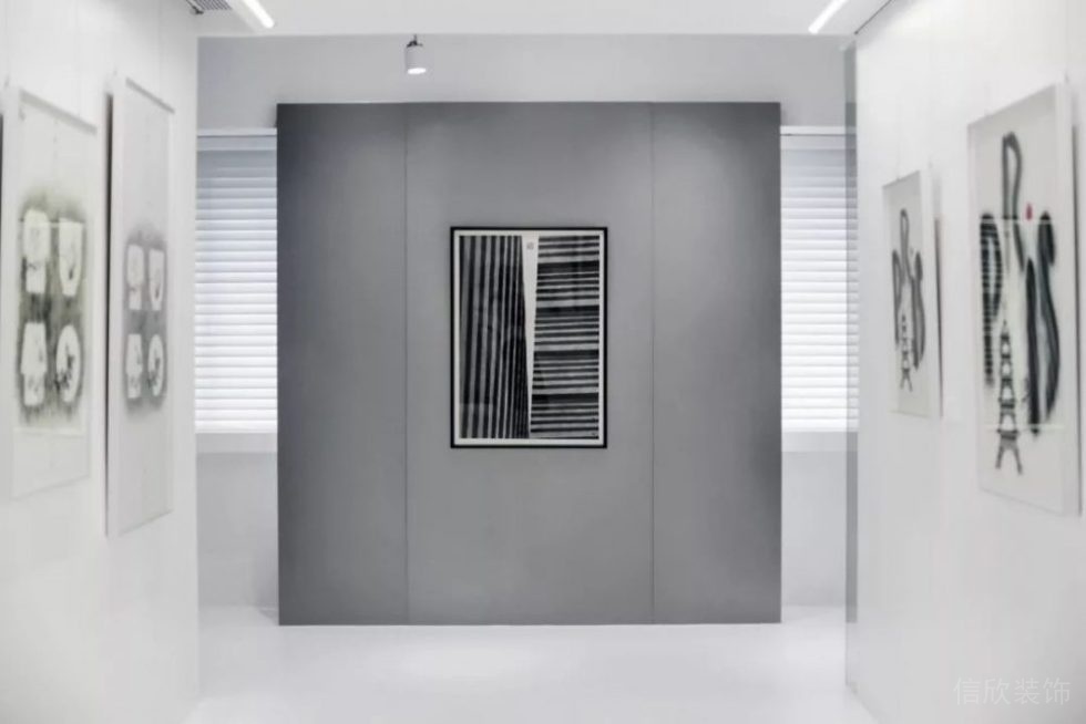 簡(jiǎn)約風(fēng)格辦公室走廊空間藝術(shù)掛畫(huà)效果圖