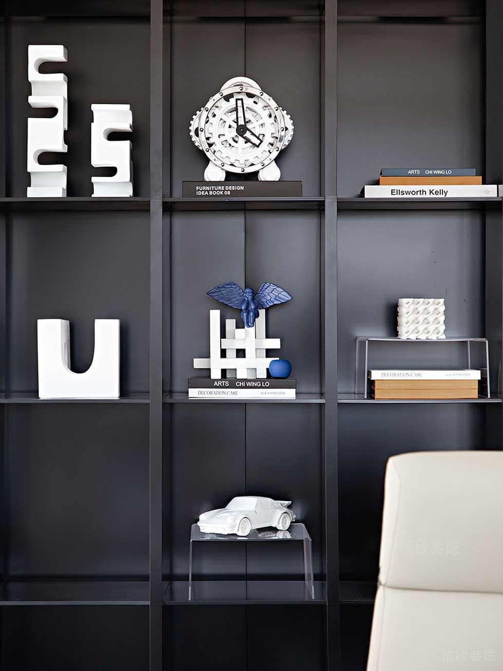 簡(jiǎn)約風(fēng)格辦公室裝飾書(shū)柜效果圖