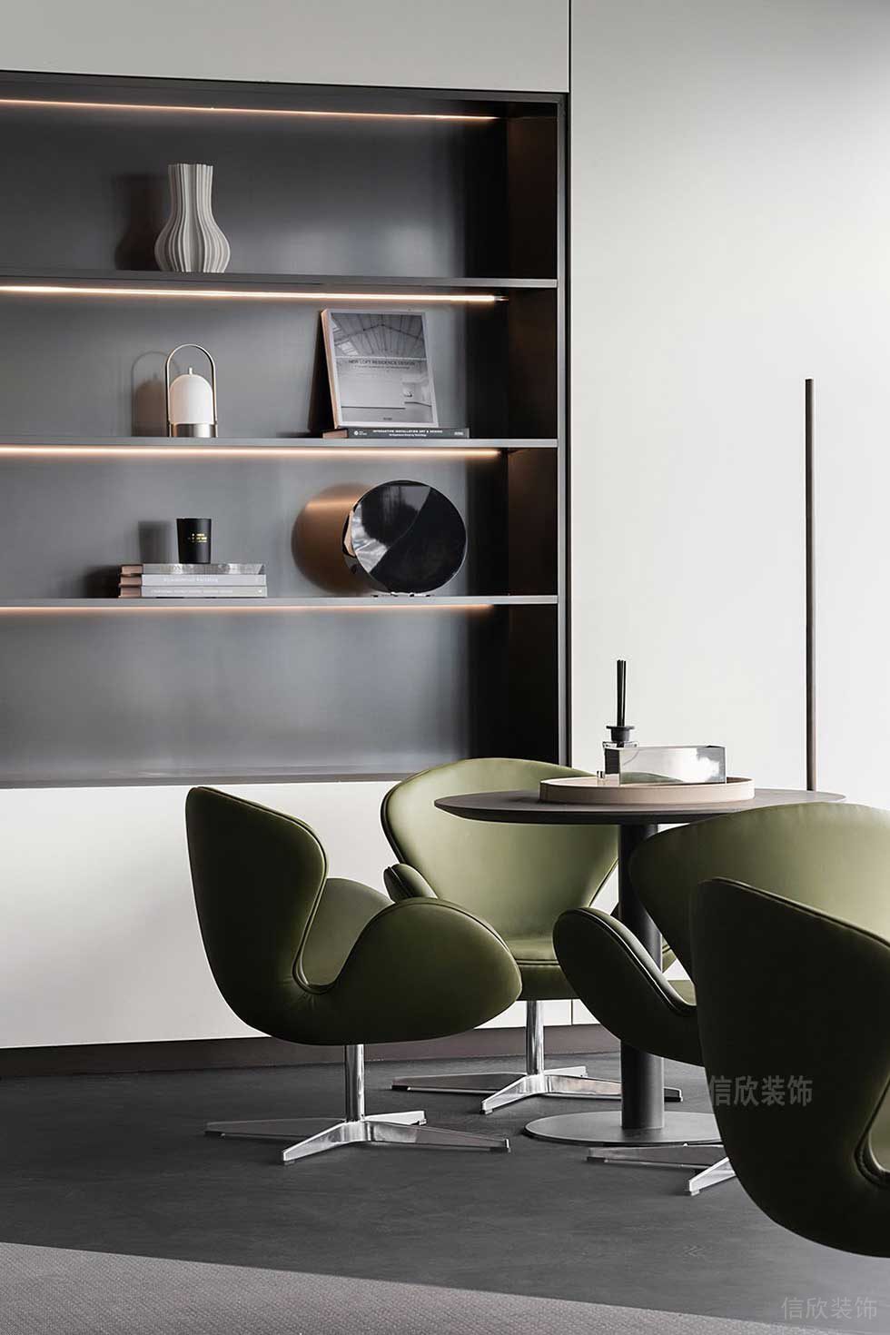 簡約風格企業辦公室洽談區裝修圖