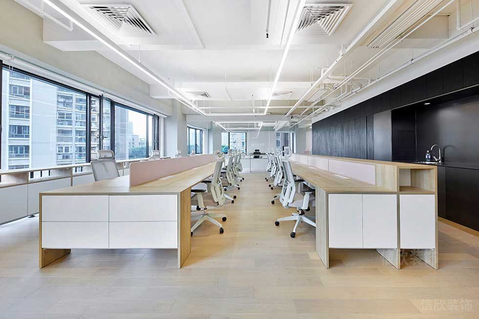 簡(jiǎn)約風(fēng)格商務(wù)公司綜合辦公廳效果圖