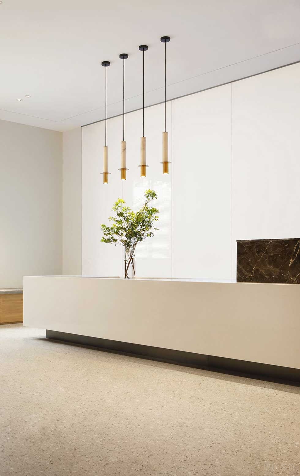 簡約風格公司接待廳前臺效果圖