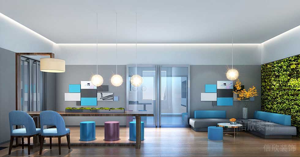 簡(jiǎn)約風(fēng)格公司空間休閑接待室裝修圖