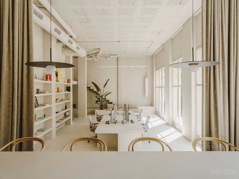 簡約風格公司一層辦公廳設計圖