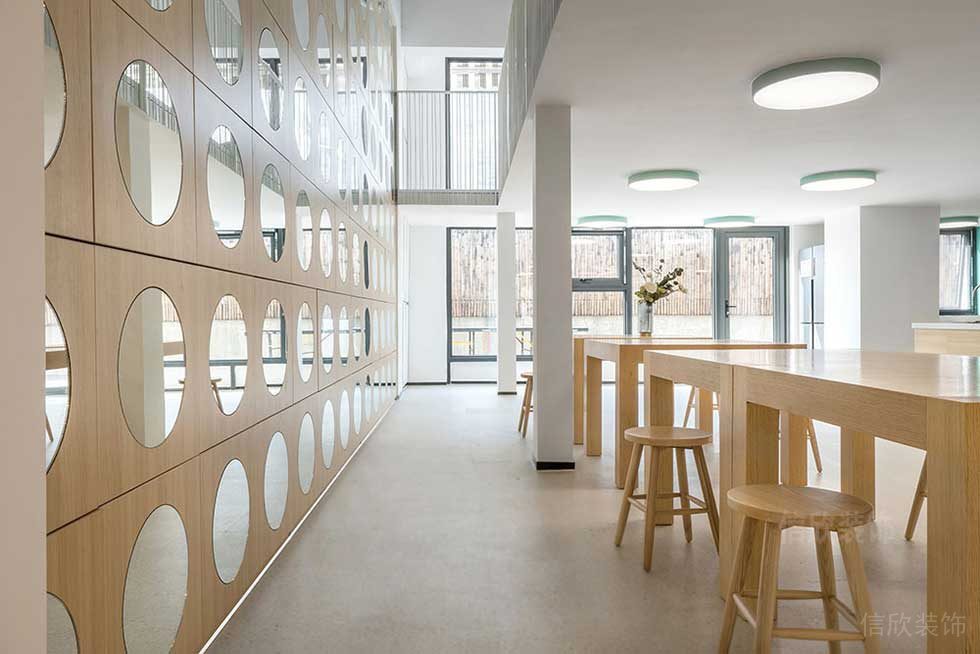 現(xiàn)代北歐風(fēng)辦公室吧臺(tái)休閑廳裝修圖