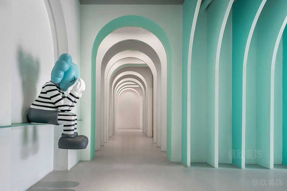 現(xiàn)代北歐風(fēng)辦公室拱形門(mén)洞藝術(shù)走廊設(shè)計(jì)圖