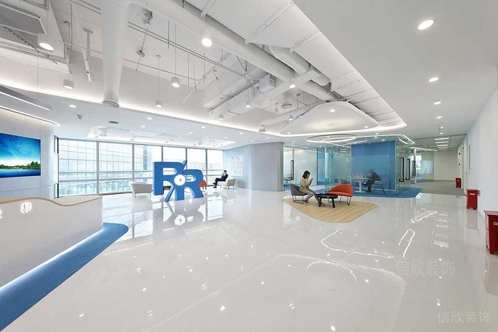 現(xiàn)代簡約風格企業(yè)辦公室大堂裝修圖