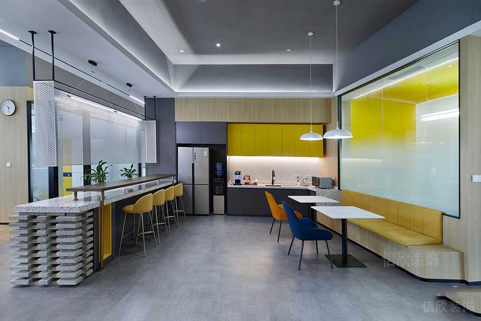 現代簡約風格商務辦公室茶水間效果圖