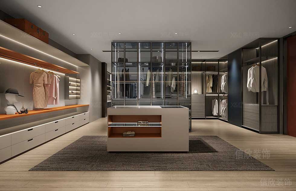 現(xiàn)代簡約風(fēng)格公司總裁辦公室休息區(qū)衣帽間效果圖