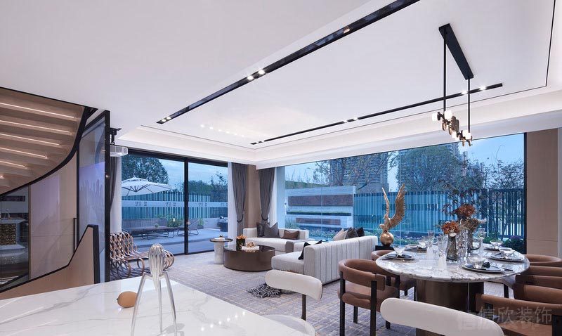 南山區(qū)硅谷別墅現(xiàn)代風格裝修案例 客廳