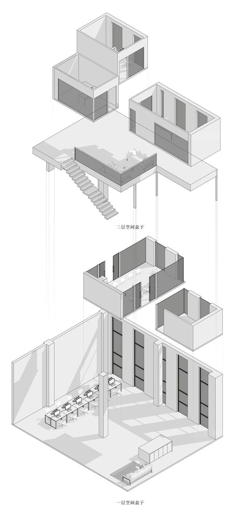 空間盒子裝修設(shè)計(jì)平面效果圖
