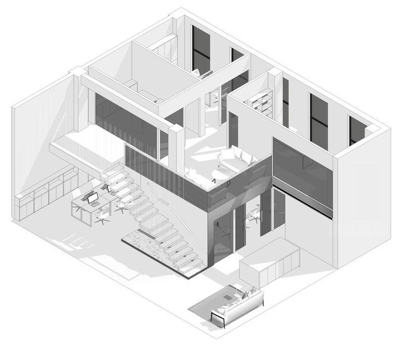 復(fù)式工作室裝修平面設(shè)計圖