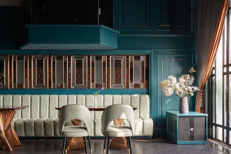 歐式風(fēng)格藍(lán)色餐廳裝修設(shè)計(jì)圖