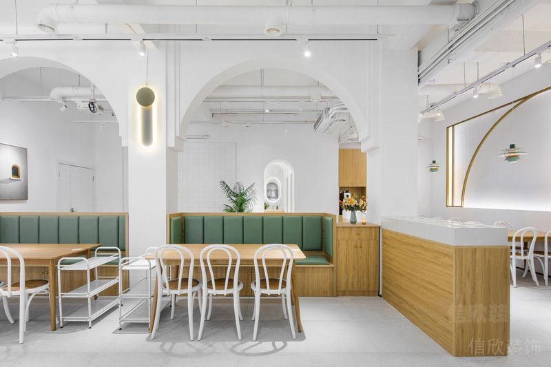 福田北歐風(fēng)格餐廳裝修火鍋店設(shè)計效果圖圓拱門洞