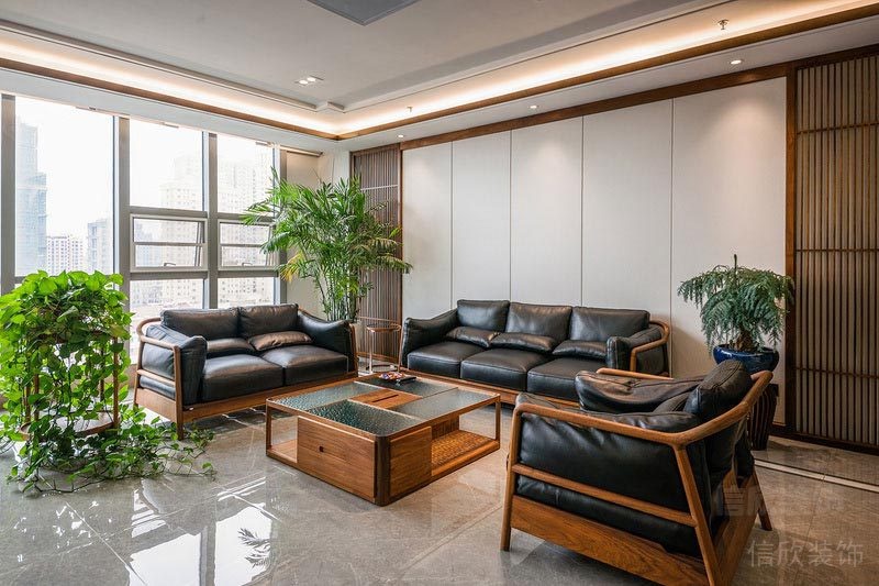 深圳南山新中式辦公室休息區(qū)設(shè)計(jì)圖