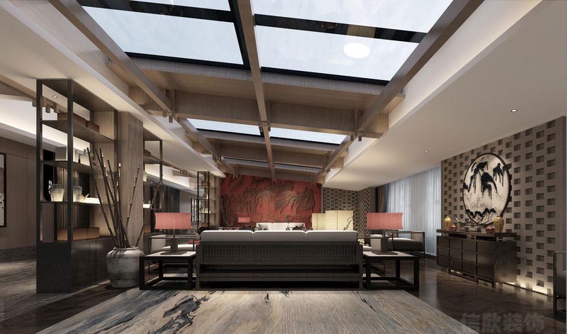 深圳景田餐飲裝修設計公司案例品茶區(qū)