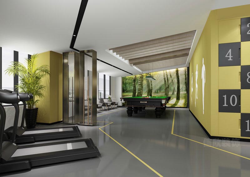 深圳景田餐飲裝修設計公司案例健身區(qū)
