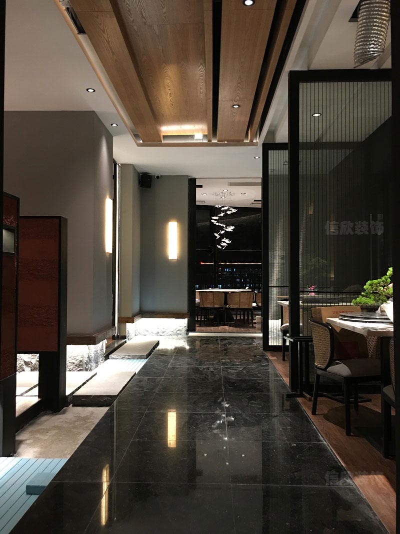 深圳羅湖新中式餐飲會所裝修設計施工過道 深圳羅湖新中式餐飲會所裝修設計施工過道