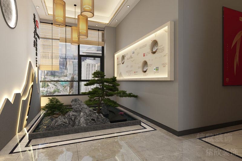 深圳福田新中式餐飲茶室裝修圖工藝細節(jié)