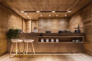 深圳羅湖簡約北歐風(fēng)餐飲店裝修設(shè)計(jì)吧臺效果圖