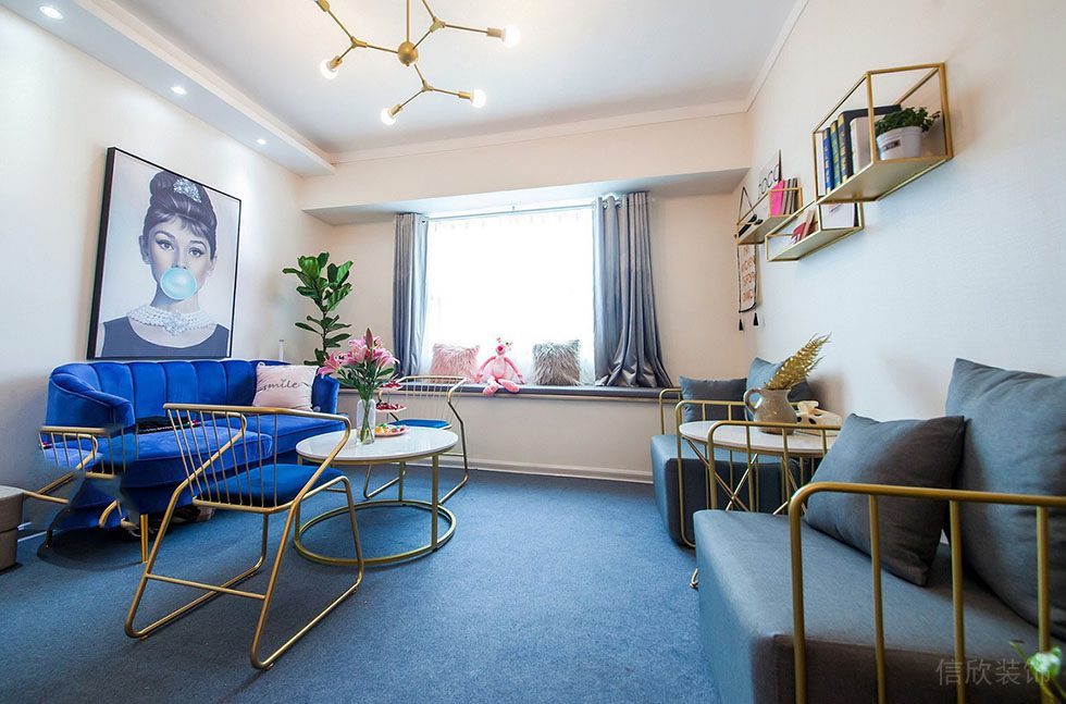 美甲美睫小型工作室店鋪輕奢風(fēng)裝修設(shè)計效果圖