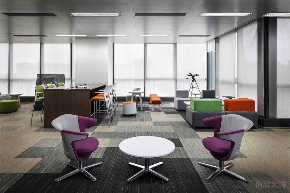 深圳福田500平方現(xiàn)代風(fēng)格辦公室裝修接待等候區(qū)