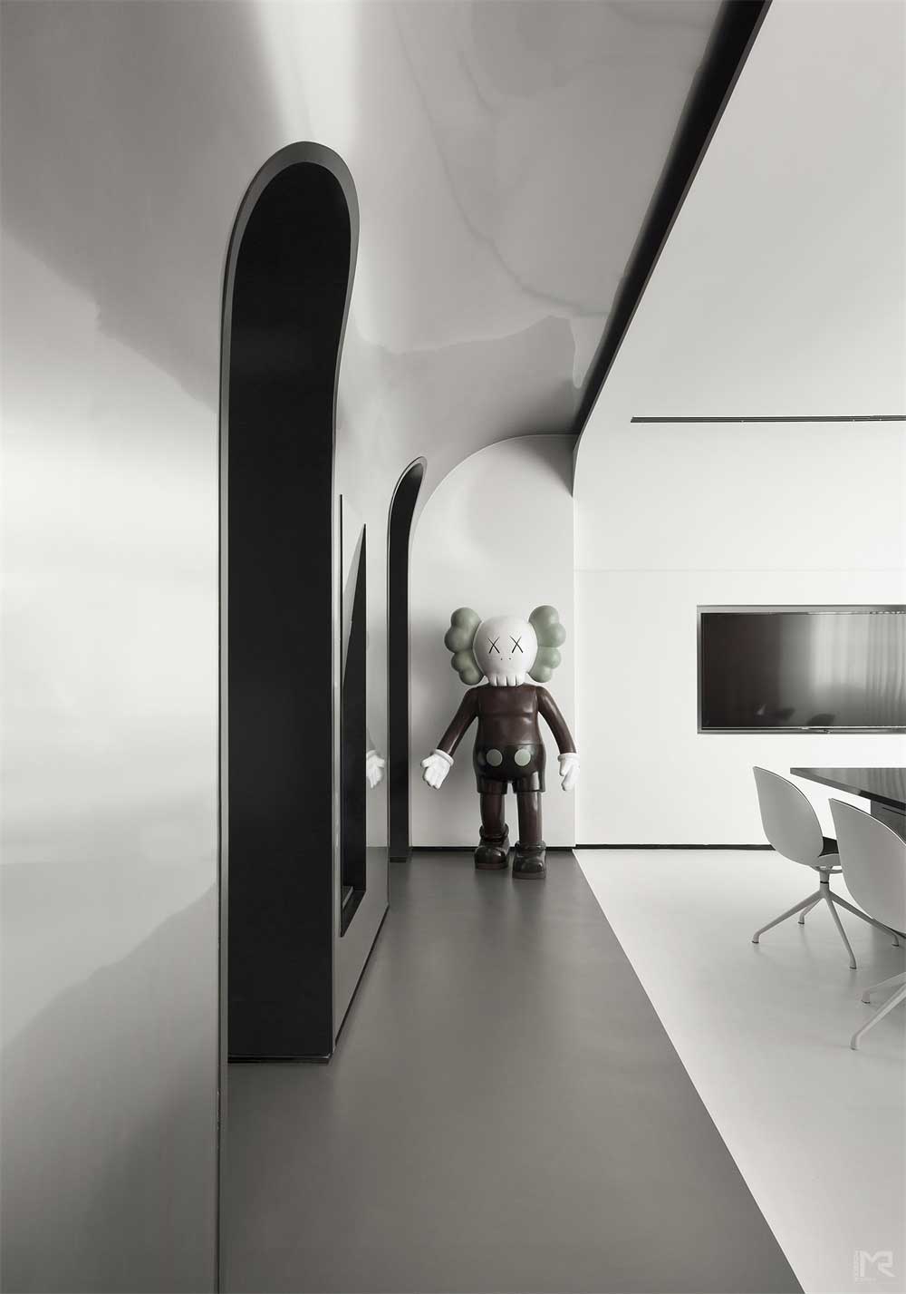 深圳福田區簡約黑白藝術辦公室設計裝修-過道 深圳福田區簡約黑白藝術辦公室設計裝修-過道