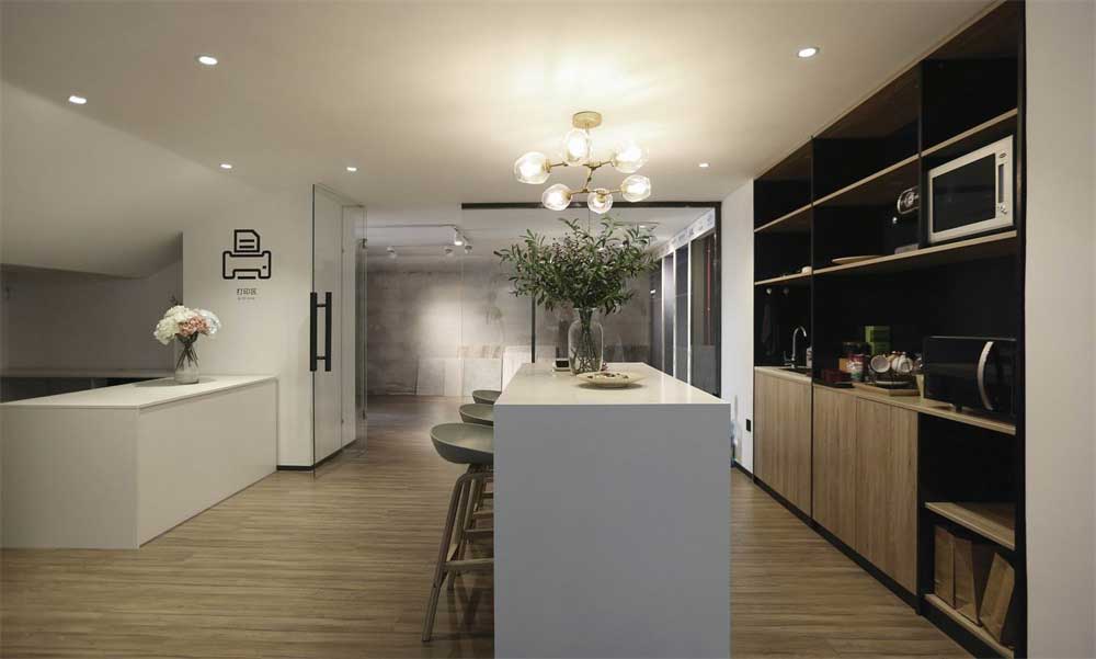 深圳龍華1000平新中式辦公室裝修吧臺 深圳龍華1000平新中式辦公室裝修吧臺