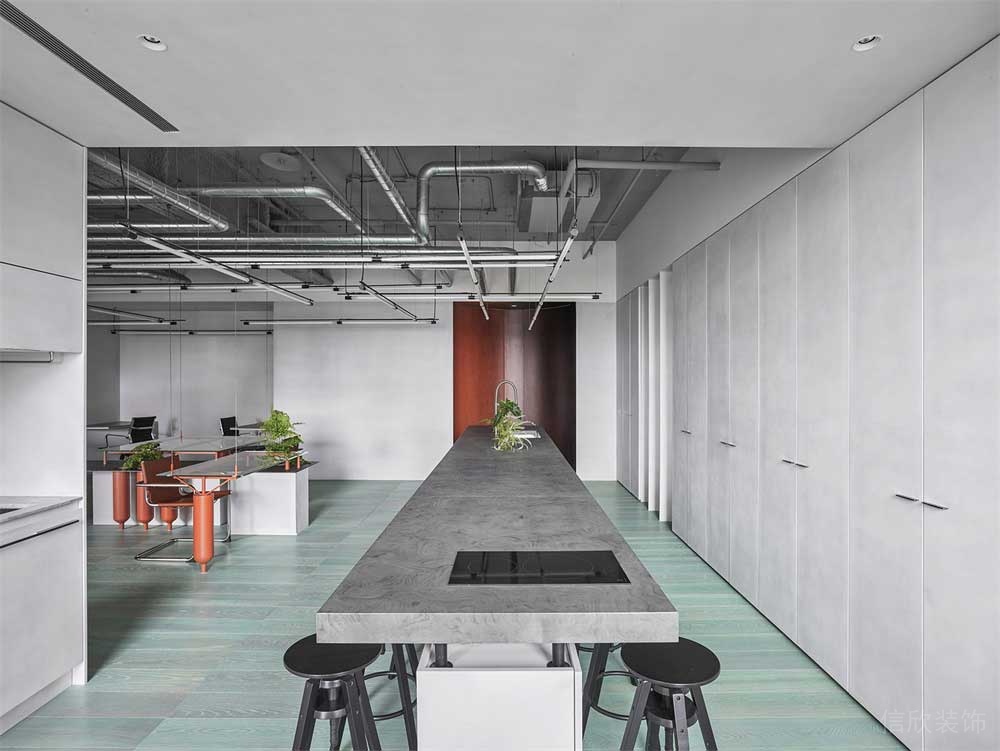 深圳市寶安區(qū)工業(yè)風(fēng)辦公室設(shè)計裝修水吧臺