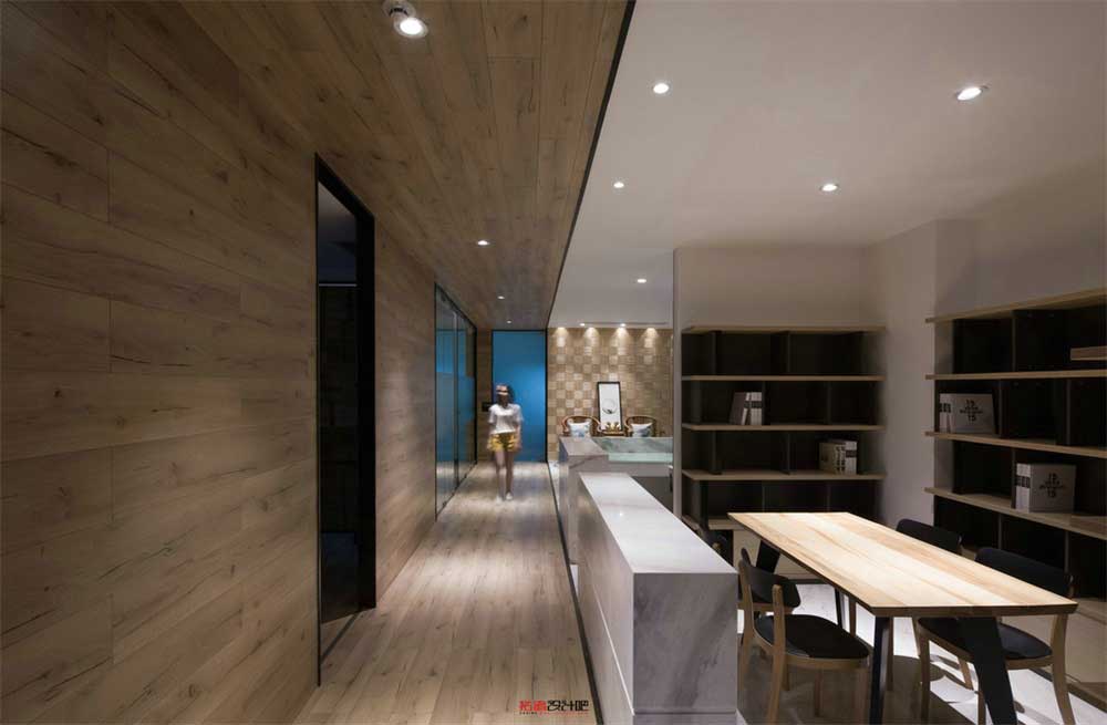 深圳南山智慧廣場(chǎng)新中式風(fēng)格辦公室裝修設(shè)計(jì)案例過道