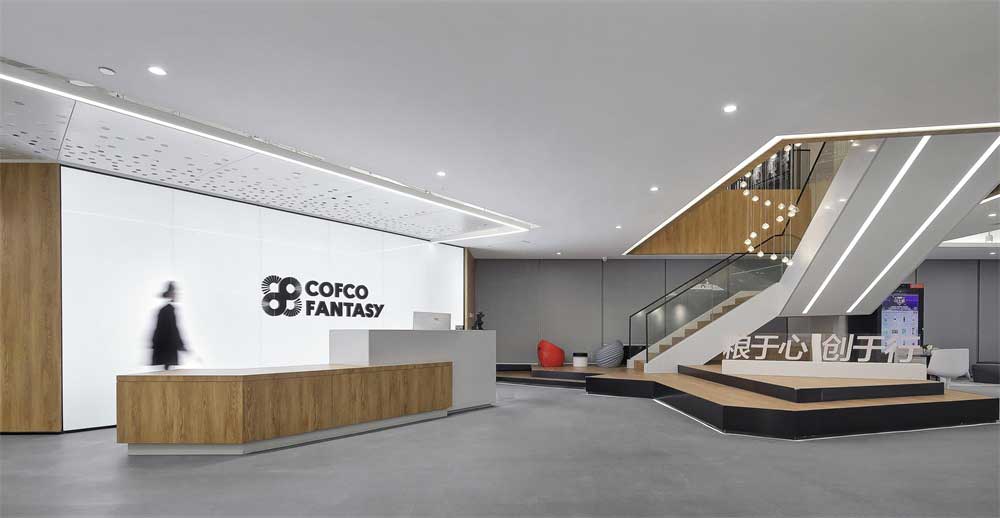 深圳寶安區現代風格高級辦公室設計裝修-前臺 深圳寶安區現代風格高級辦公室設計裝修-前臺