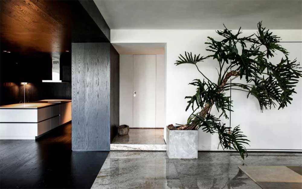 深圳市龍華1200平新中式風辦公室裝修吧臺區(qū)