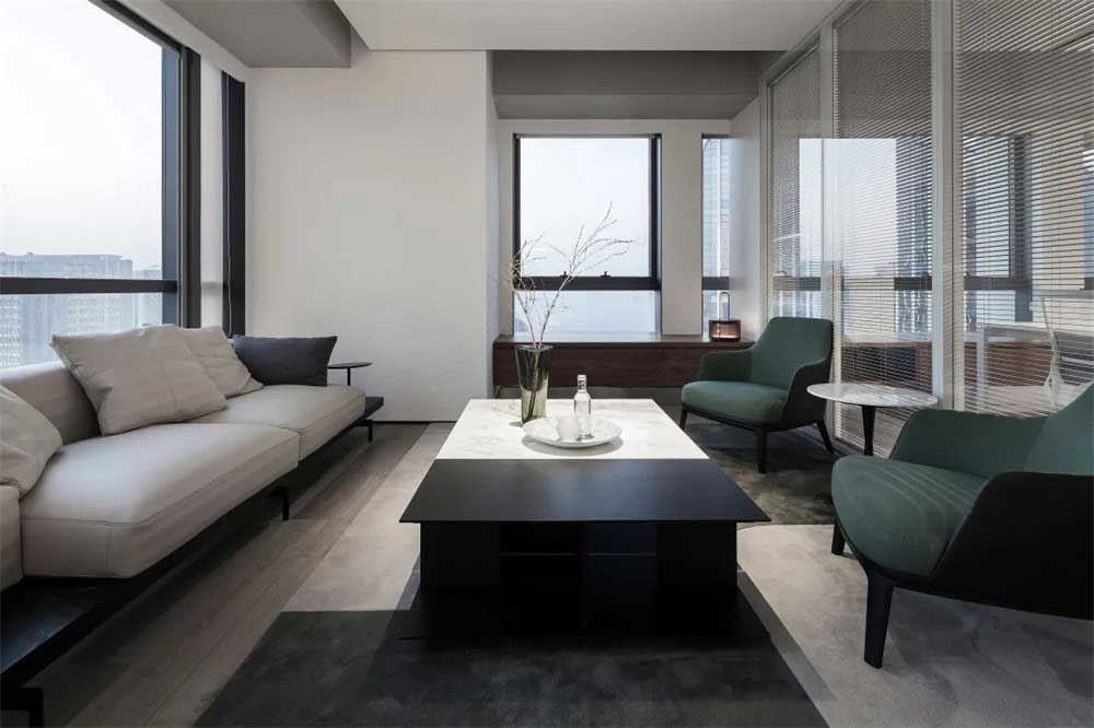 深圳寶安300平方極簡風(fēng)格辦公室裝修采光效果