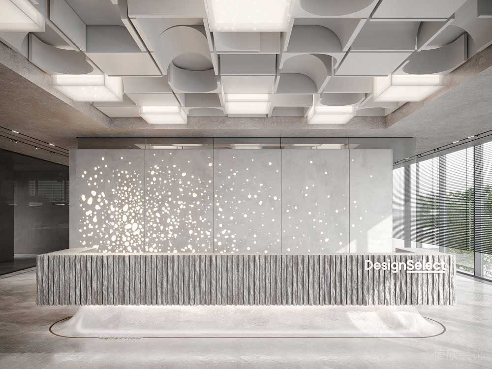 展示區(qū)大理石鏡面背景天花吊頂效果圖設(shè)計(jì)