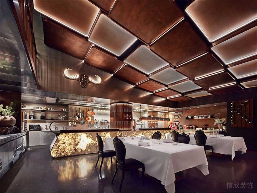 深圳龍華簡約美式風(fēng)格私房菜餐飲店裝修設(shè)計用餐區(qū)效果圖