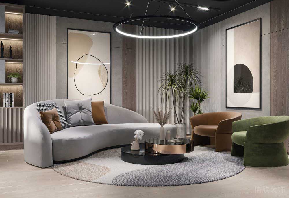 接待區(qū)木飾面效果圖設(shè)計