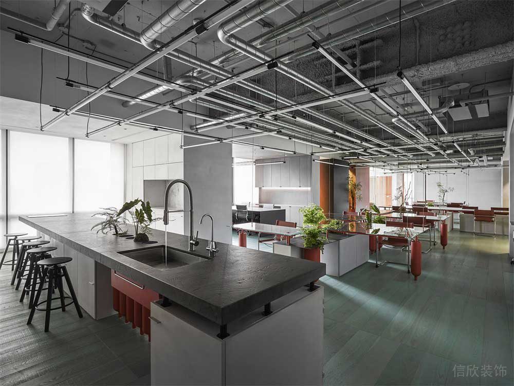 深圳市寶安區(qū)工業(yè)風(fēng)辦公室設(shè)計裝修水吧臺