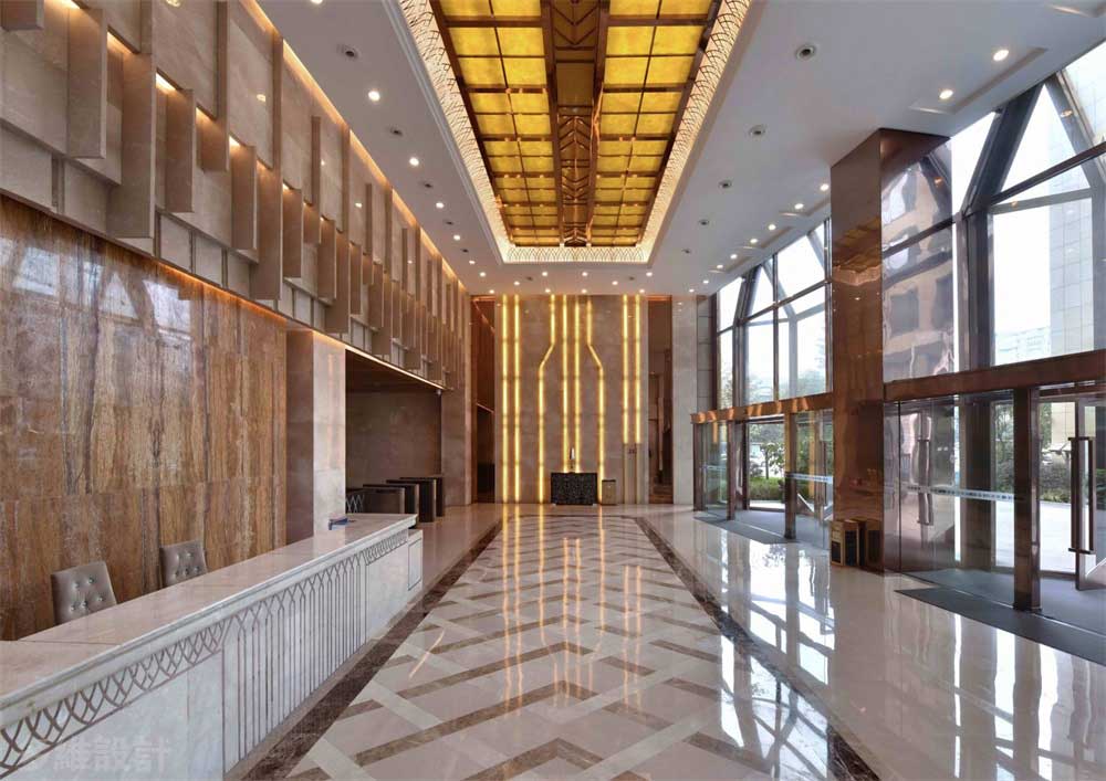 深圳寶安1000平方輕奢風格公司大堂裝修前臺服務區(qū) 深圳寶安1000平方輕奢風格公司大堂裝修前臺服務區(qū)