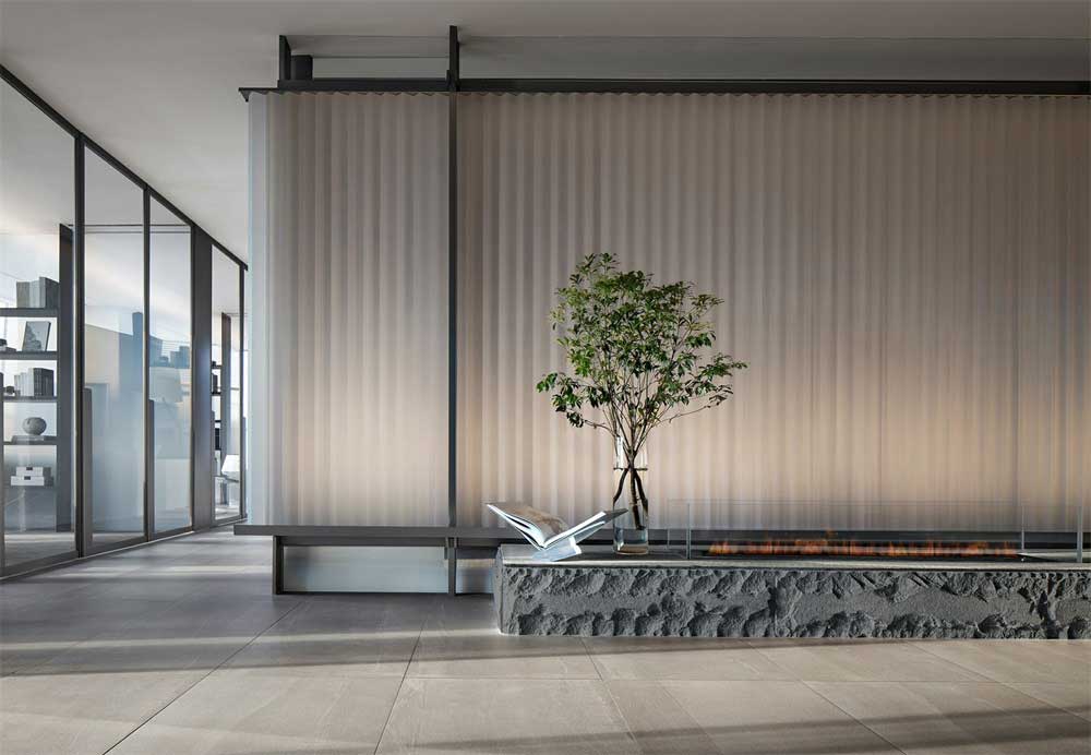 深圳龍華300平方簡(jiǎn)約風(fēng)格辦公室裝修智能電子壁爐