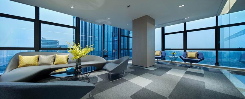 深圳鹽田1000平方現(xiàn)代風(fēng)格辦公室裝修等候區(qū)