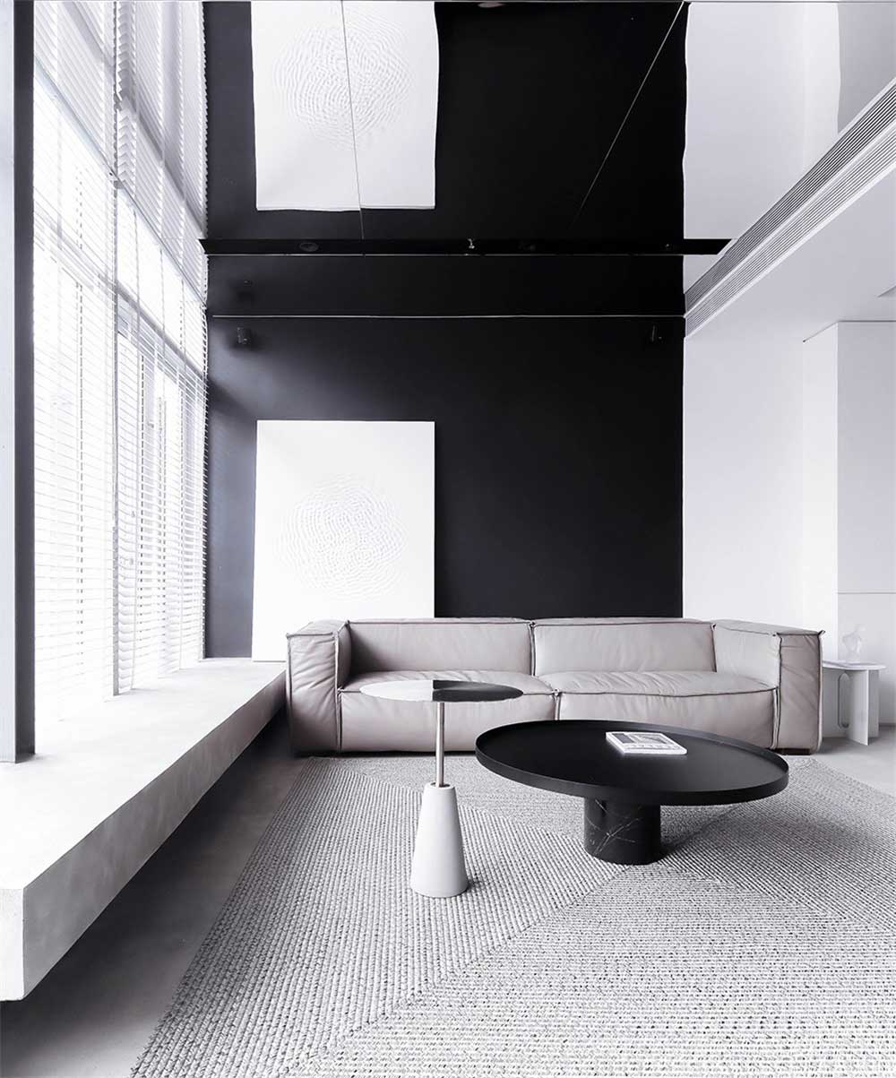 深圳現代簡約風格黑白色調辦公室設計裝修——休息區 深圳現代簡約風格黑白色調辦公室設計裝修——休息區